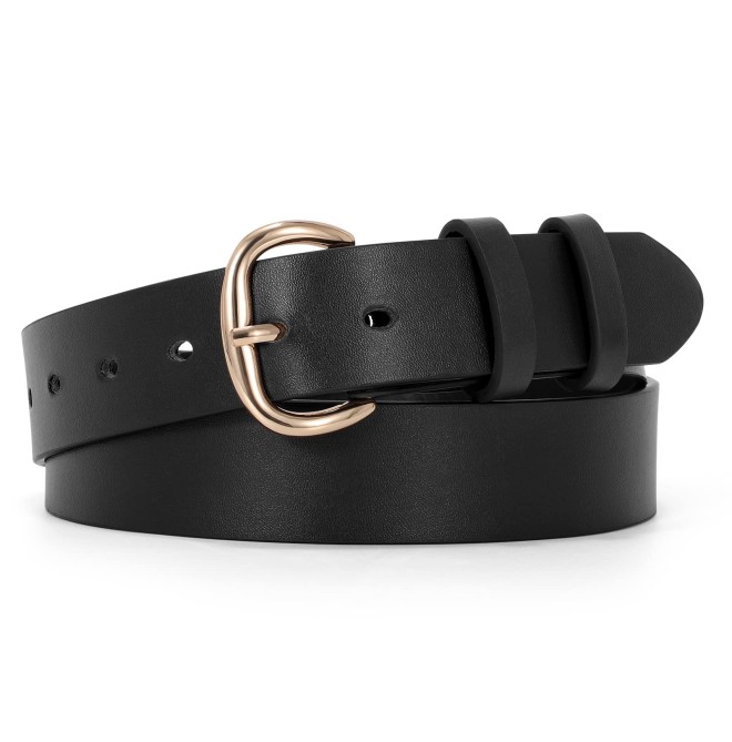 Women's Jeans Belt Gold Buckle