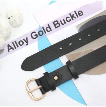 Women's Jeans Belt Gold Buckle