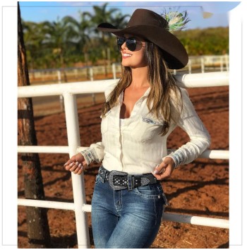 Western cowboy style denim shiny belt