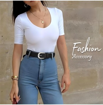 Women's Faux Leather Belt