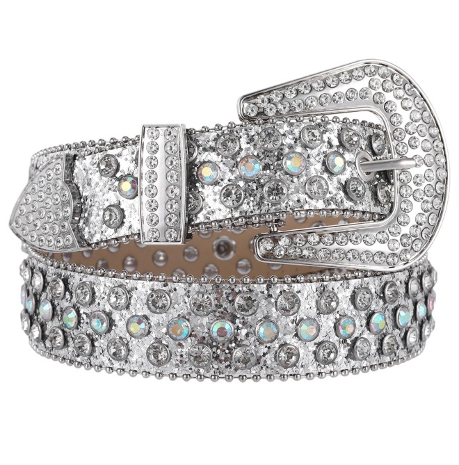 Rhinestone Western Denim Belt