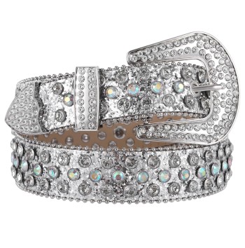 Rhinestone Western Denim Belt