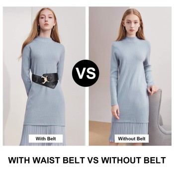 Women's Adjustable Fashion Dress Black Belt